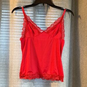 Red Lace Trim Camisole